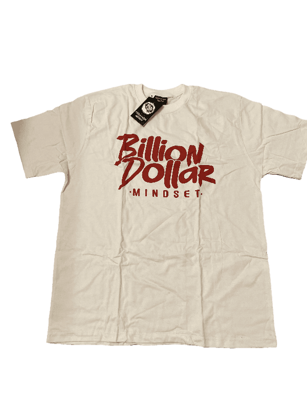 Billion Dollar Mindset Self-Investment Red/White T-Shirt